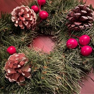 Mini Christmas Holiday wreath centerpiece
